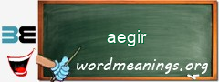 WordMeaning blackboard for aegir